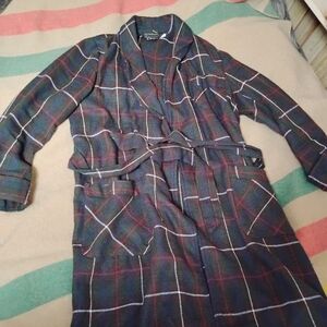 Vintage Sears Men's Robe, Small To Medium, Brown Tartan
